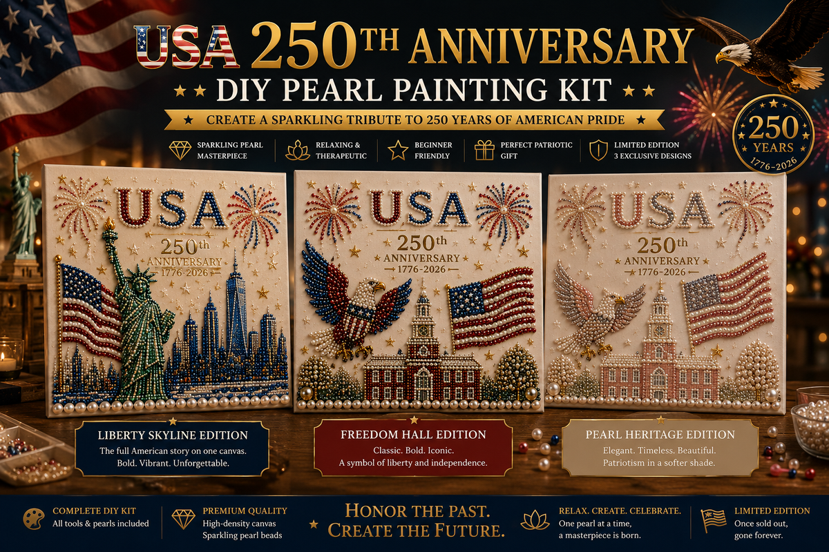 🔥LAST DAY 50% OFF - USA 250th Anniversary DIY Pearl Painting Kit ✨❤️🔥