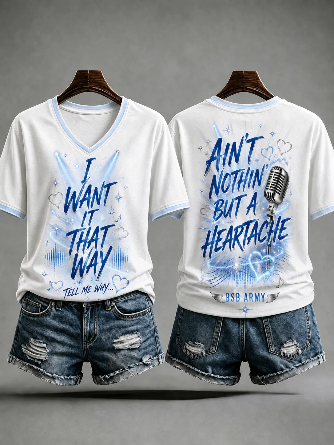 Damen-T-Shirt mit Musik-Kunstdruck