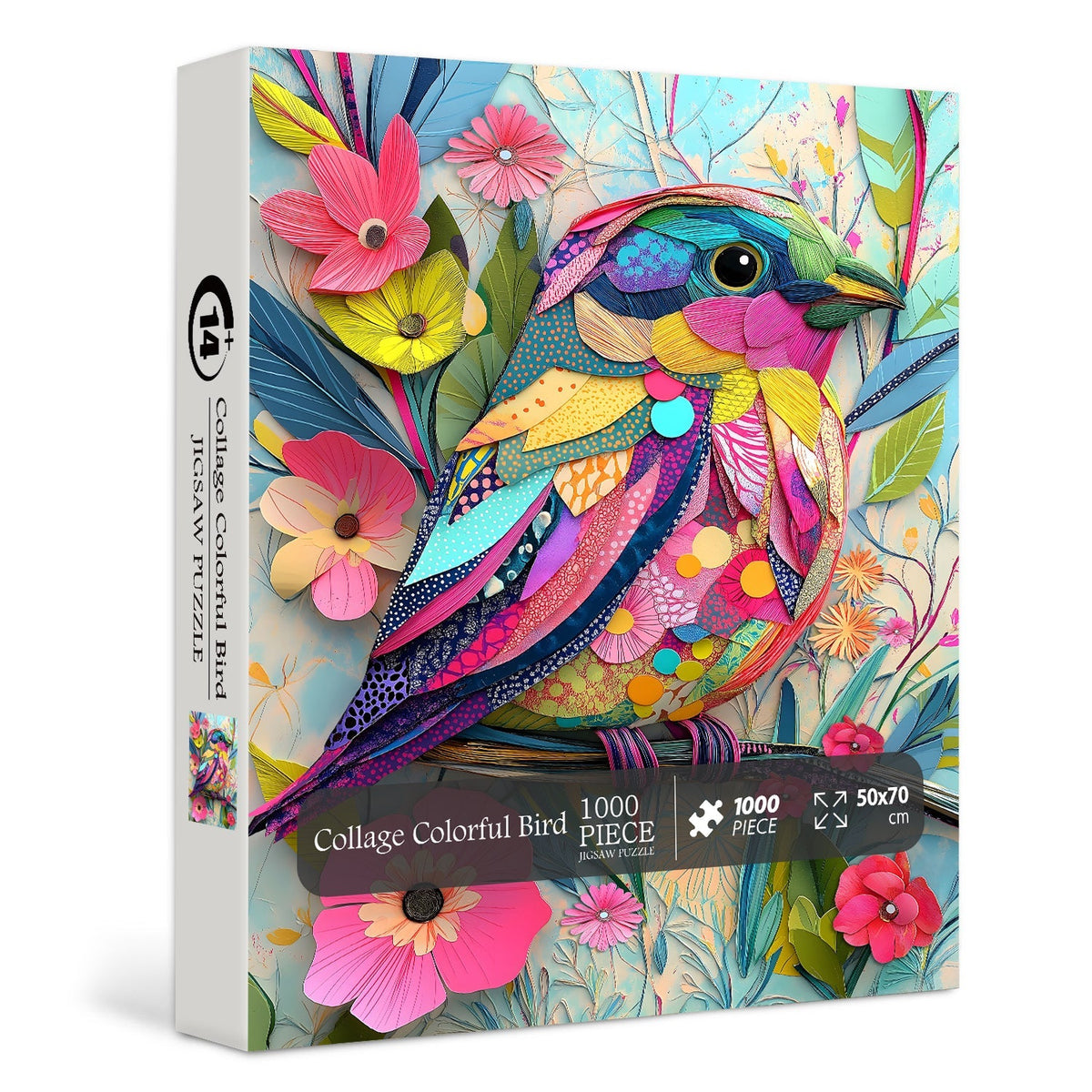 Collage Colorful Bird Jigsaw Puzzle 1000 Pieces