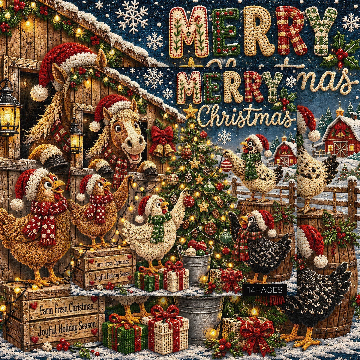 Holiday Farm Friends Jigsaw Puzzle 1000 Pieces