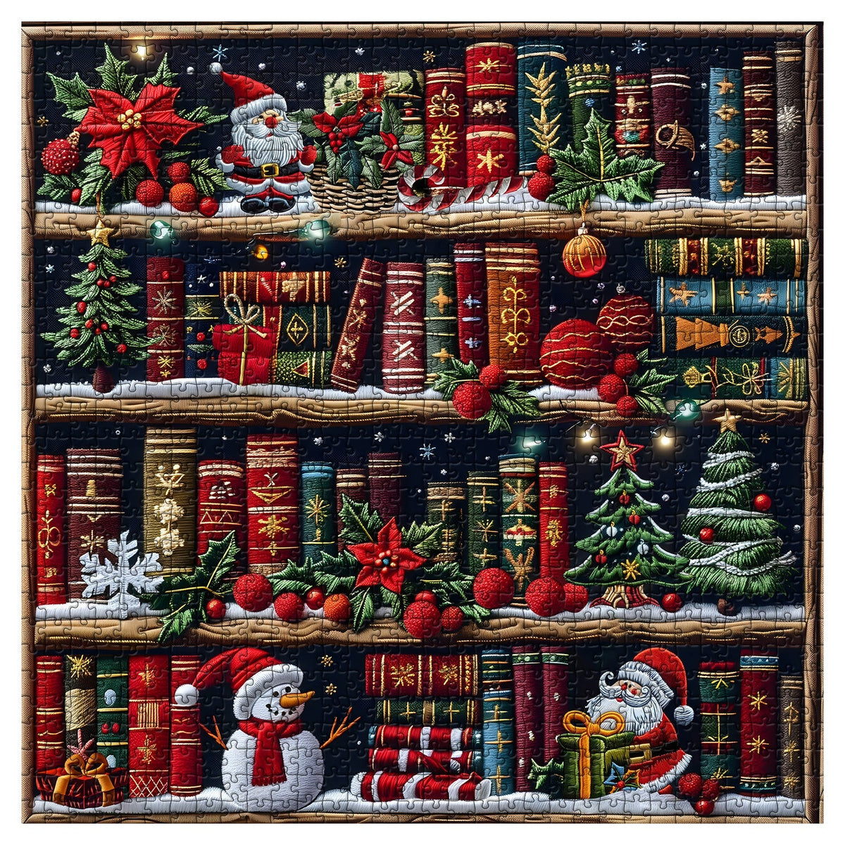 Christmas Bookshelf Jigsaw Puzzles 1000 Pieces