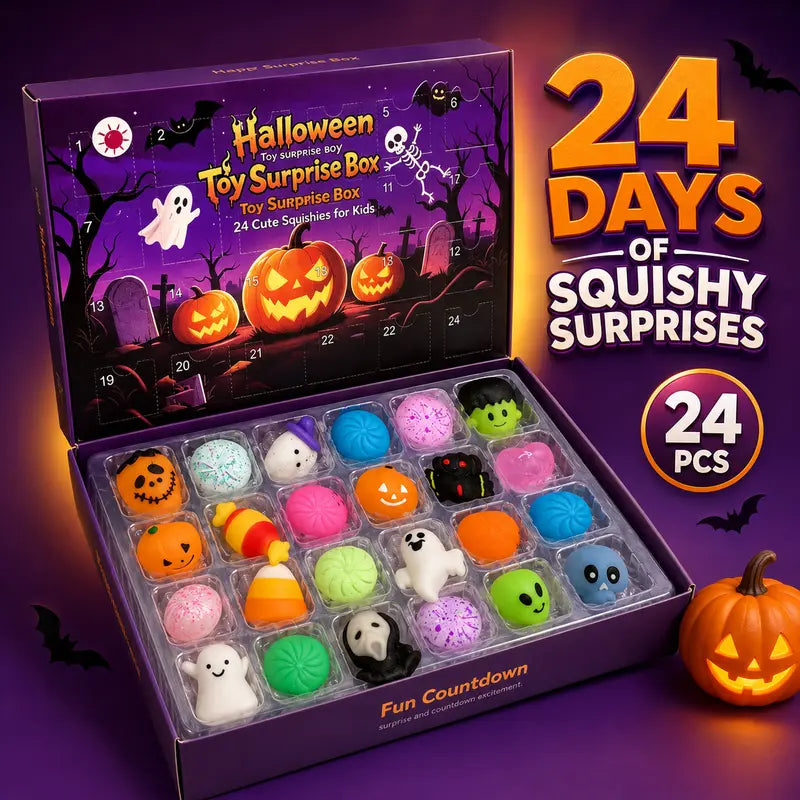 Halloween Squishy Advent Calendar – 24 Surprise Toys for Kids