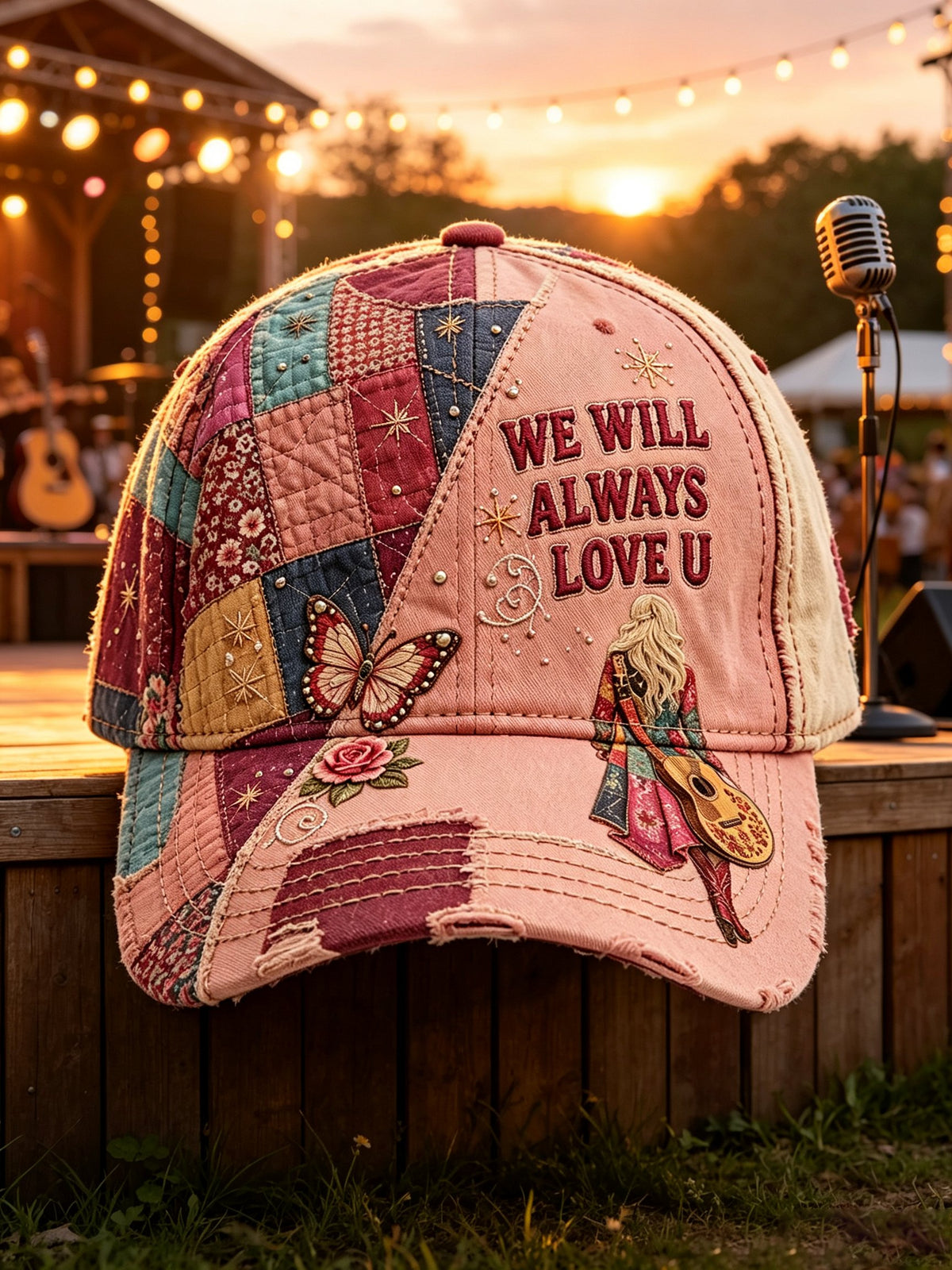Unisex Country Music Lover We Will Always Love U Printed Hat