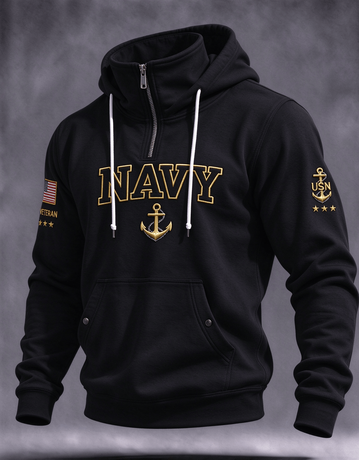 Men's American Veterans Print Hoodie