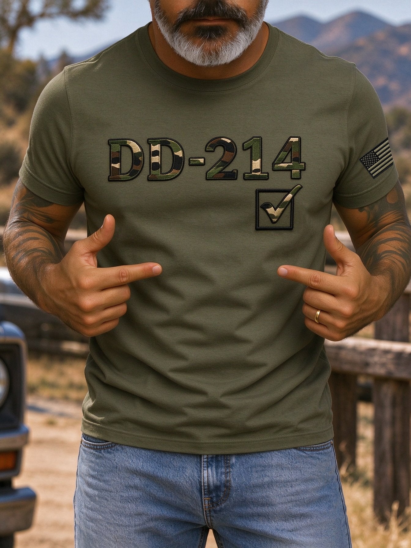 Men's Veteran Pride DD-214 Printed T-shirt