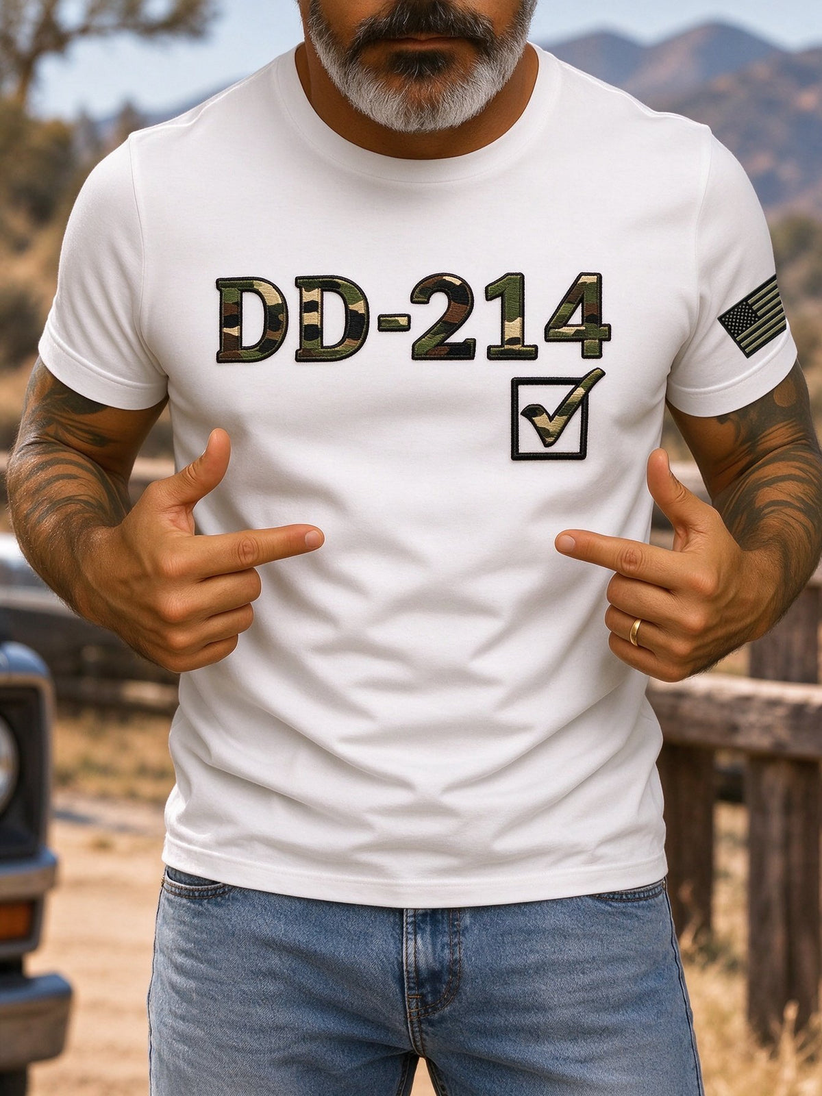 Men's Veteran Pride DD-214 Printed T-shirt