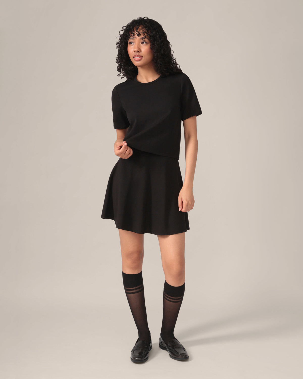 Double Stripe Knee High Socks