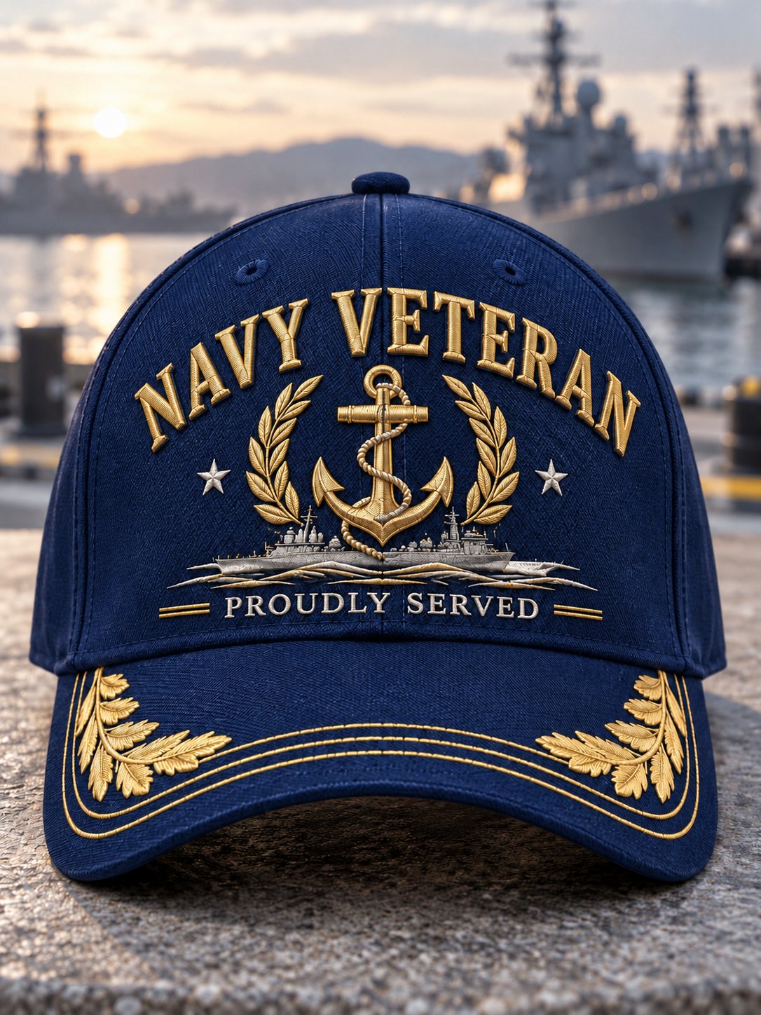Unisex Retro Veteran Art Print Hat