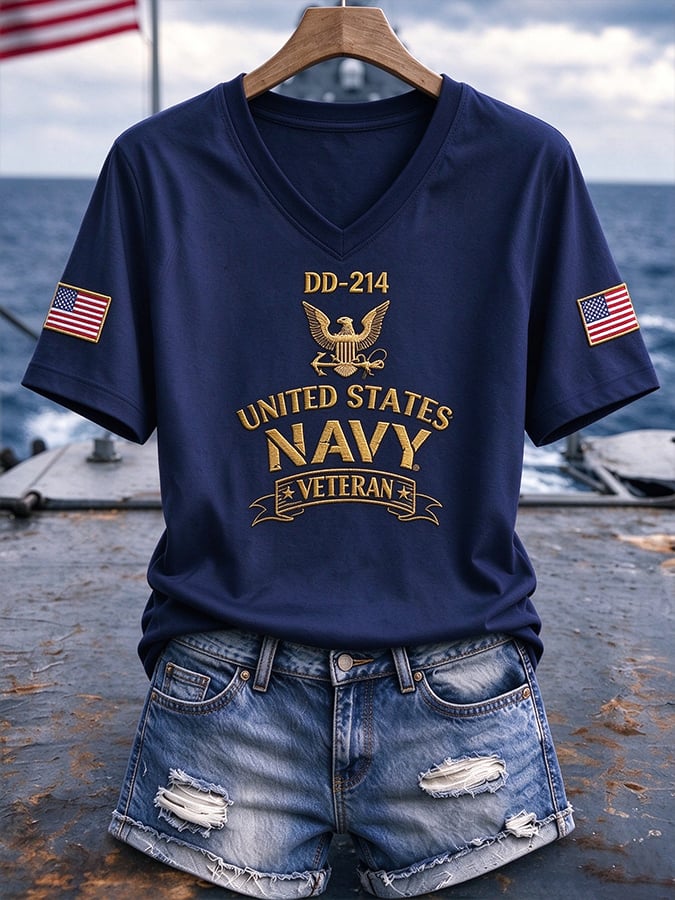Retro US Navy Printed Top