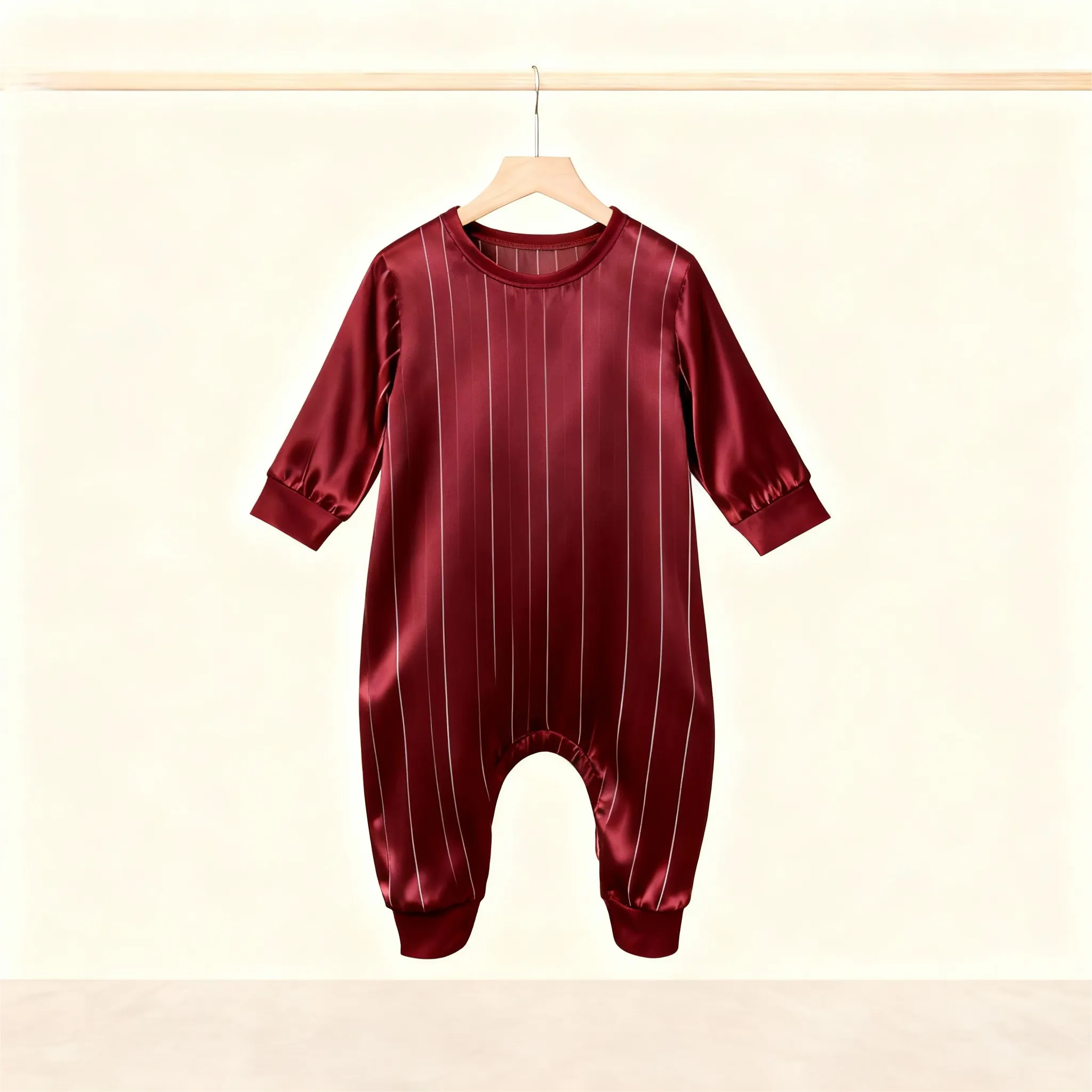 Elegant Satin Green Pajama Set for the Whole Family