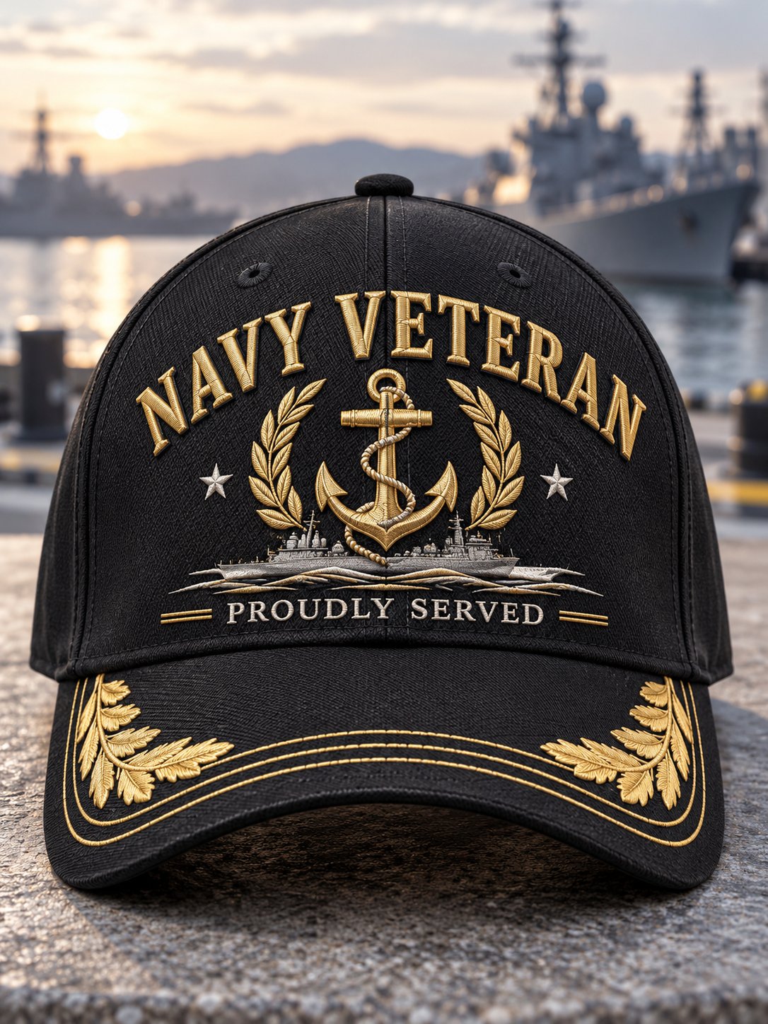 Unisex Retro Veteran Art Print Hat