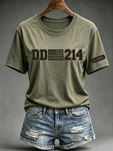 Women's Veteran DD-214 Print Casual Tee