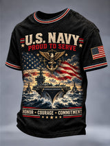 Men's  U.S. Navy Veteran  Art Printed Short Sleeves T-Shirt