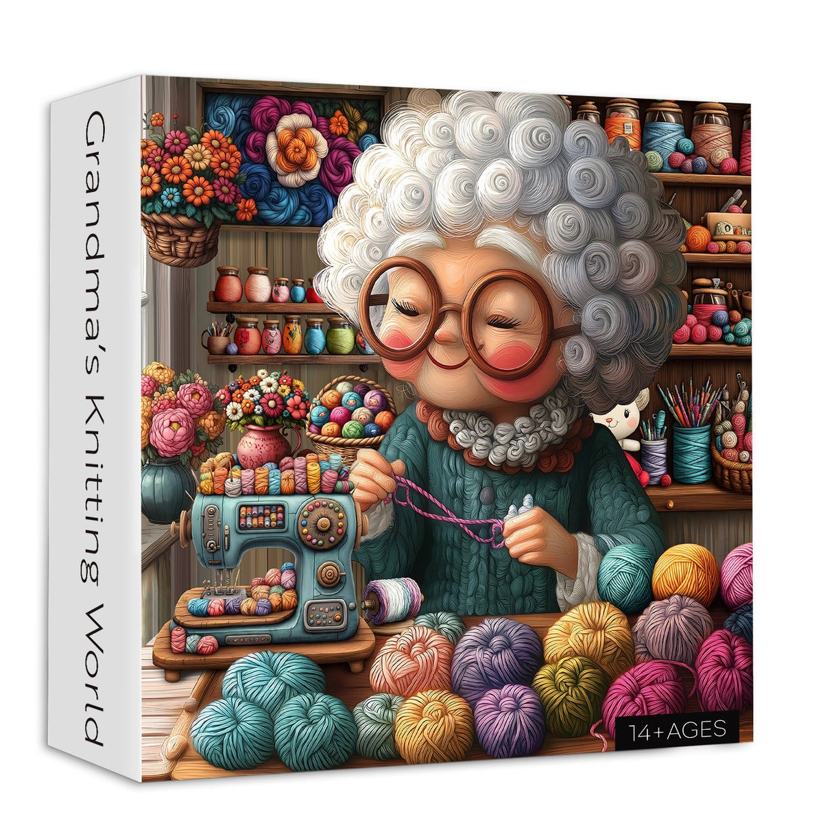 Grandma’s Knitting World  Jigsaw Puzzle 1000 Pieces