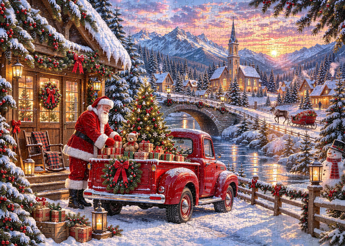Santa's Gift Giving Jigsaw Puzzle 1000 Piece
