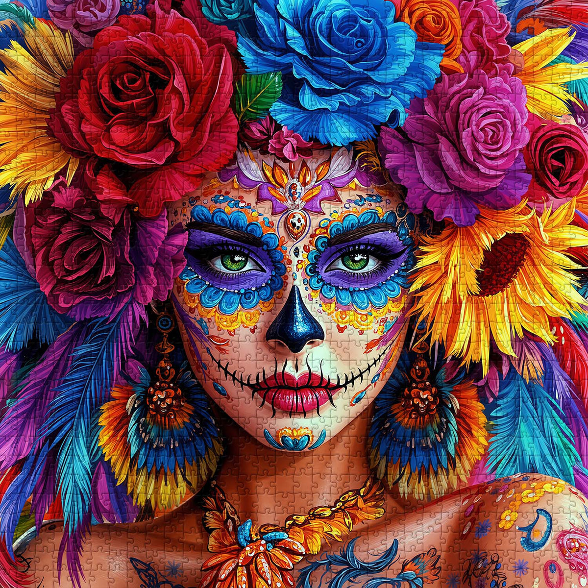 Flower Crown Undead Jigsaw Puzzle 1000 Piece