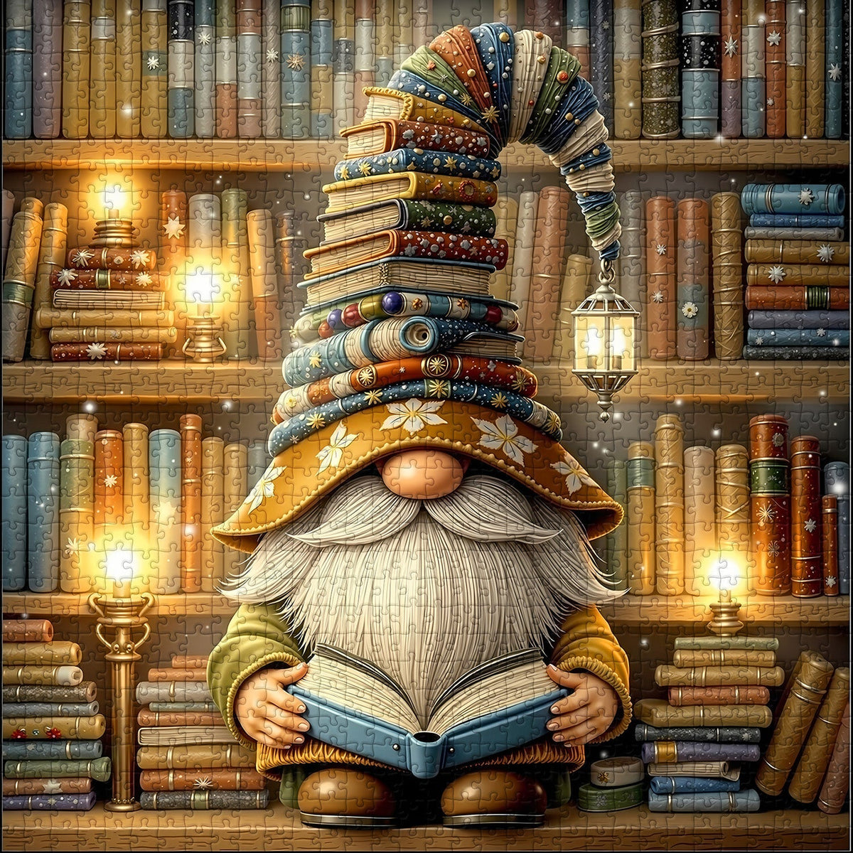 Book Hat Gnome Jigsaw Puzzle 1000 Pieces
