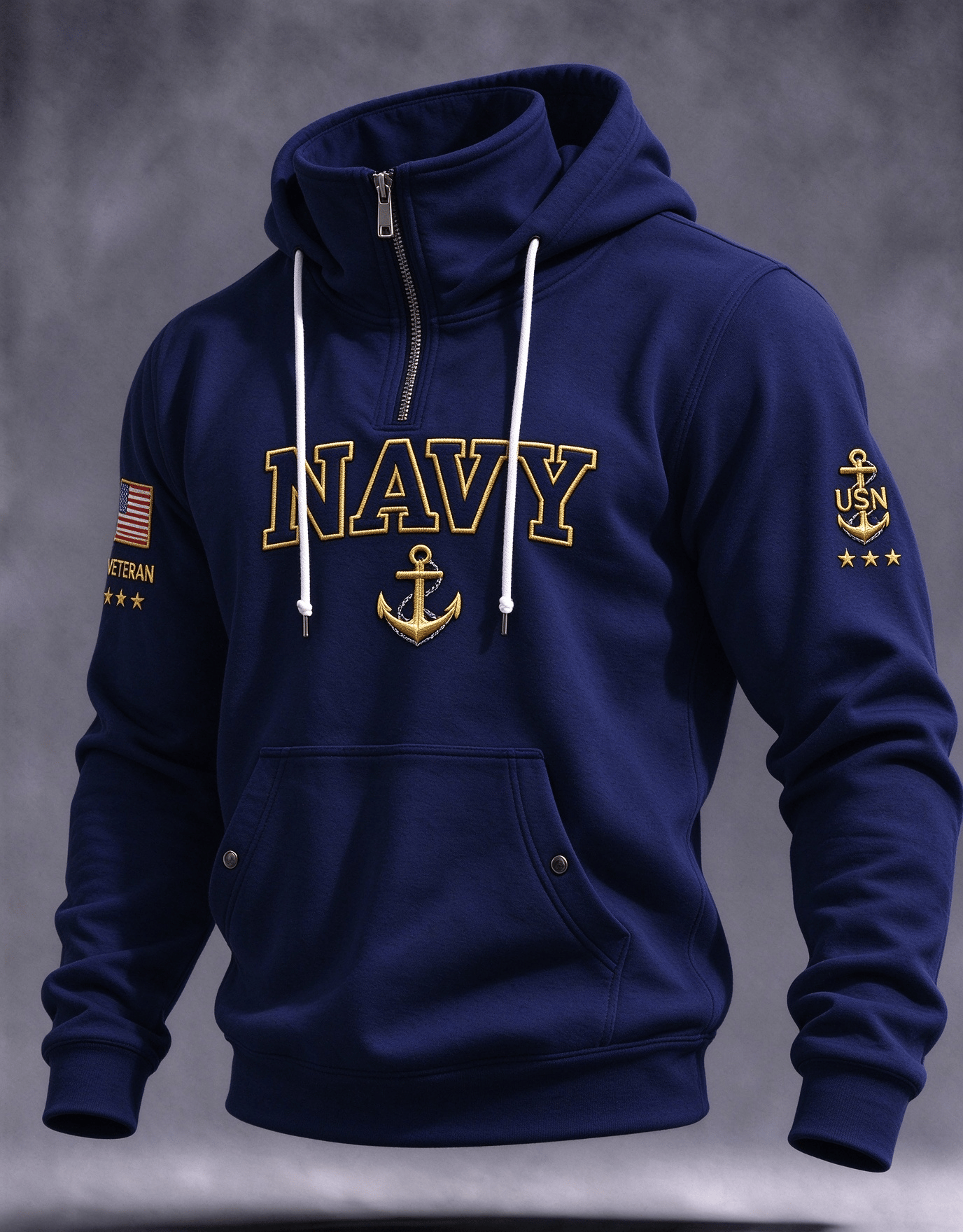 Men's American Veterans Print Hoodie
