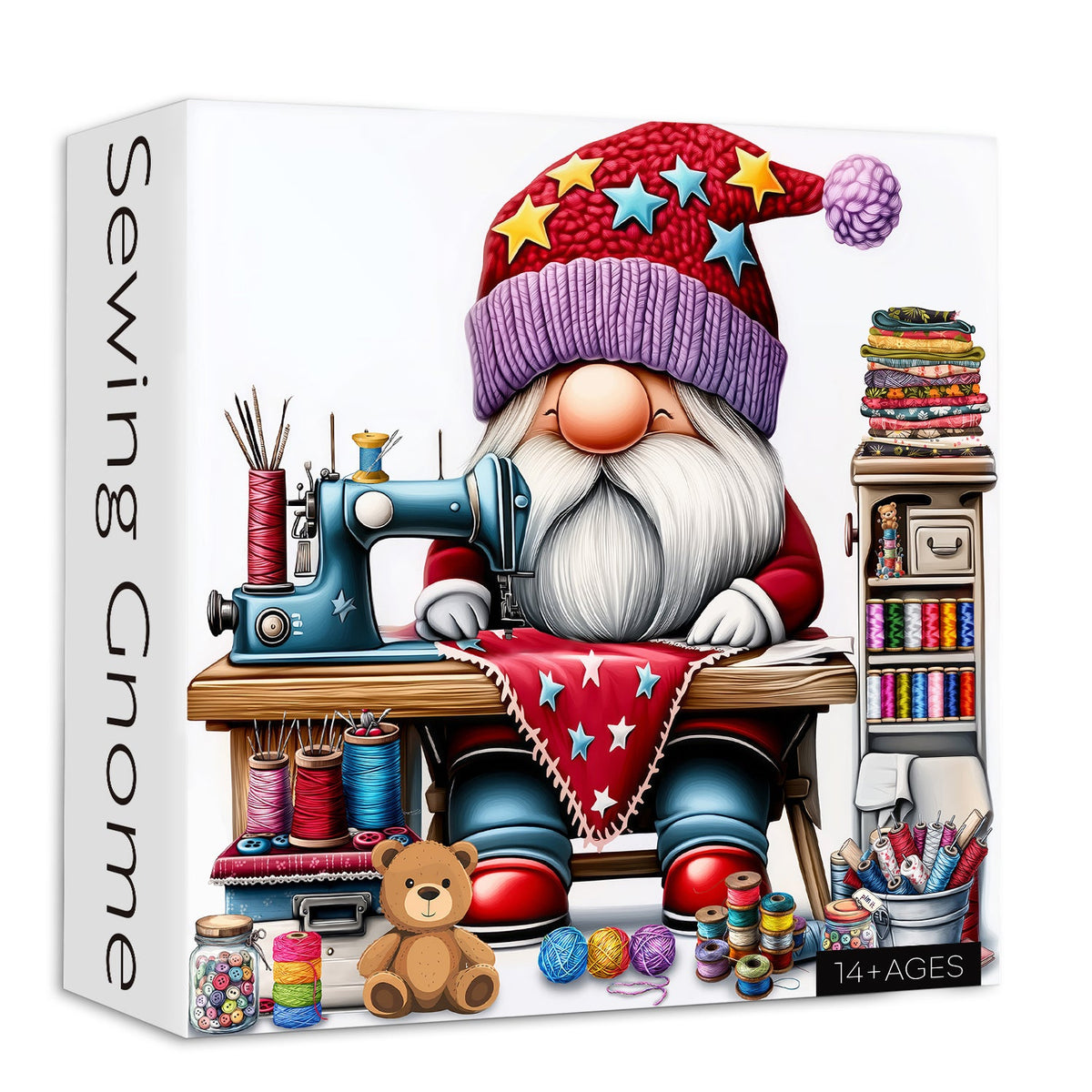 Sewing Gnome Jigsaw Puzzle 1000 Pieces