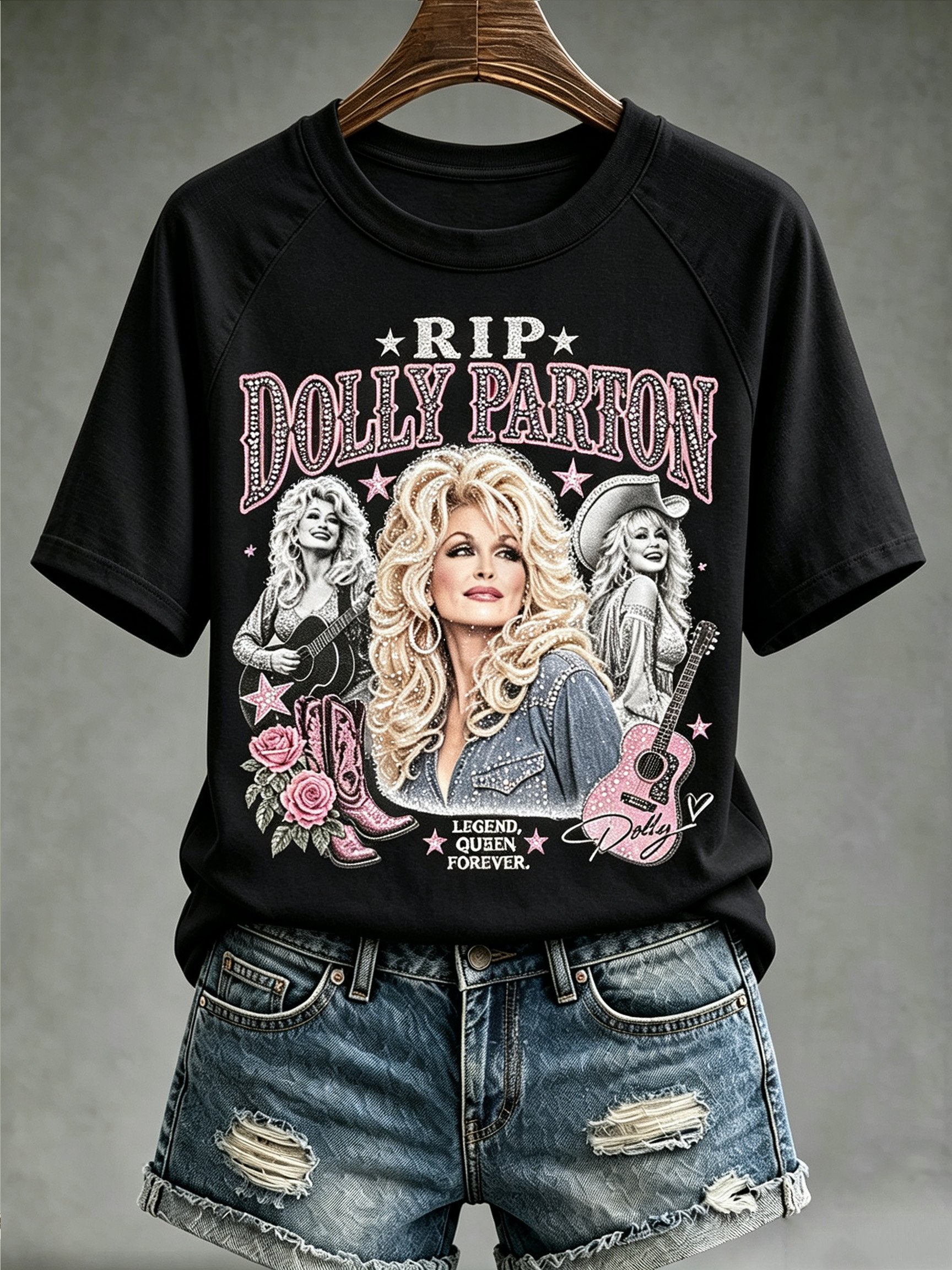 Women's Music-Themed Graphic Casual Top