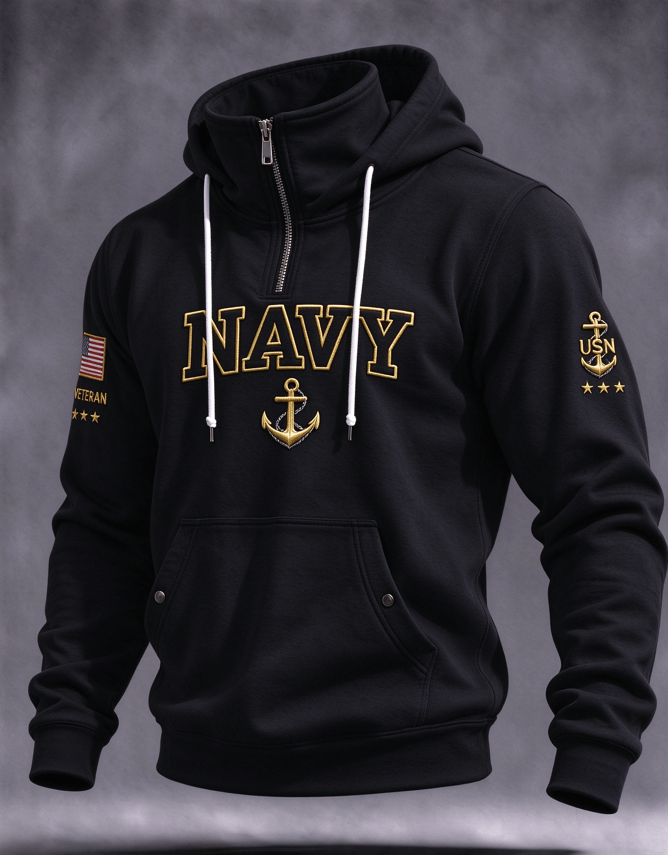 Men's American Veterans Print Hoodie