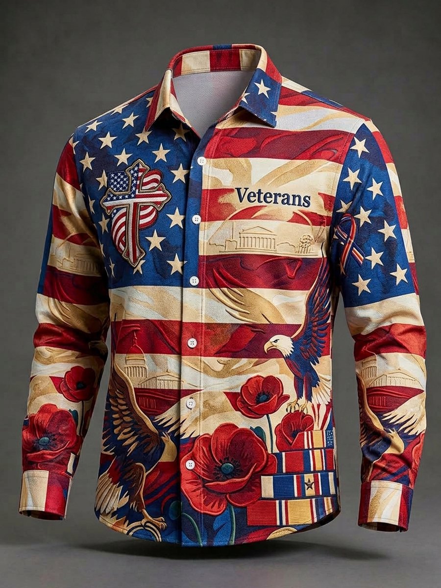 Men's U.S Veterans Day Long-Sleeve Shirt