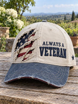 Unisex U.S. Veterans Printed Baseball Cap - Digital Printing