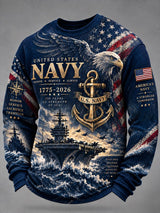 Men's Retro US Navy Printed Top