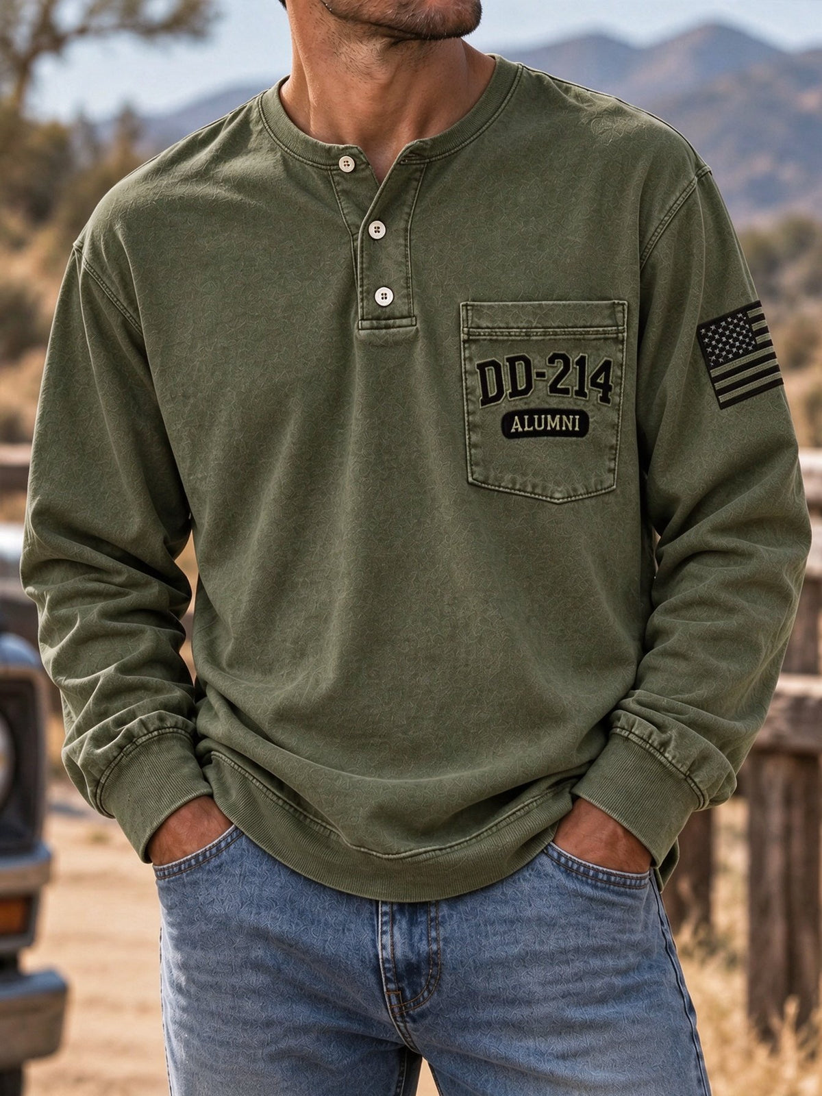 Men's Veteran DD-214 Print Sweatshirt
