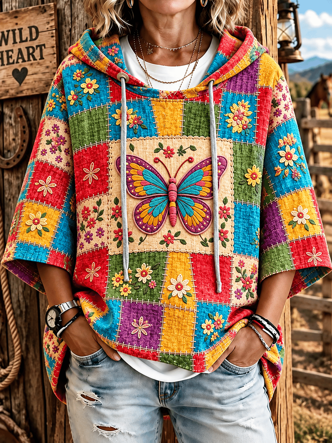 Women's Casual Printed Hooded Sweatshirt