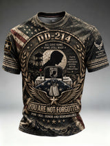 Men's Veterans Day Printed Casual Tops