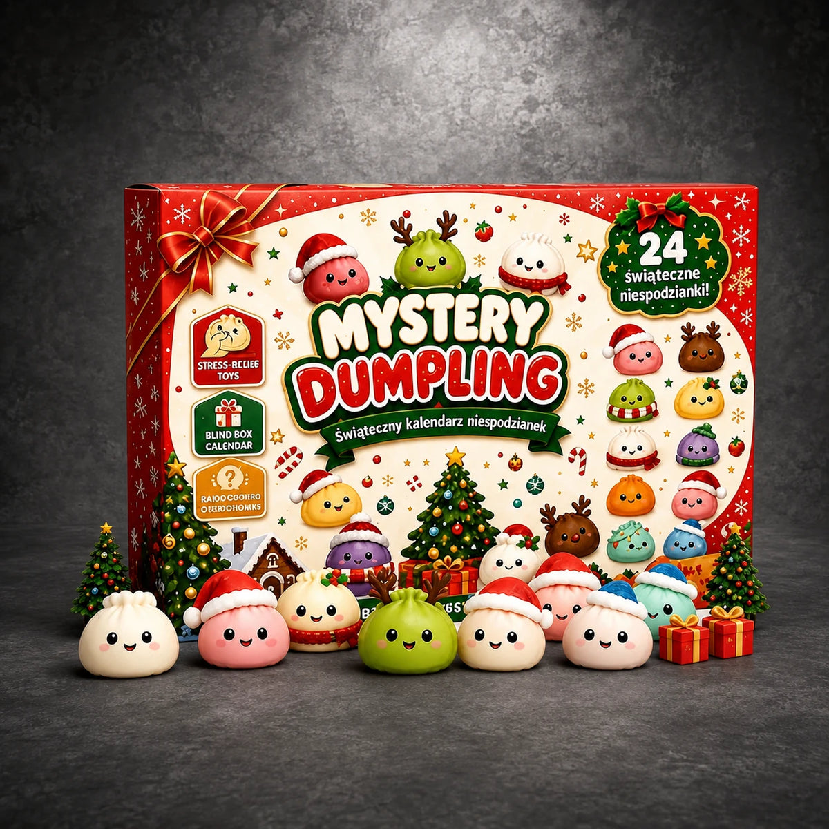 2026 Christmas Dumpling Squishy Advent Calendar - 24-Day Countdown