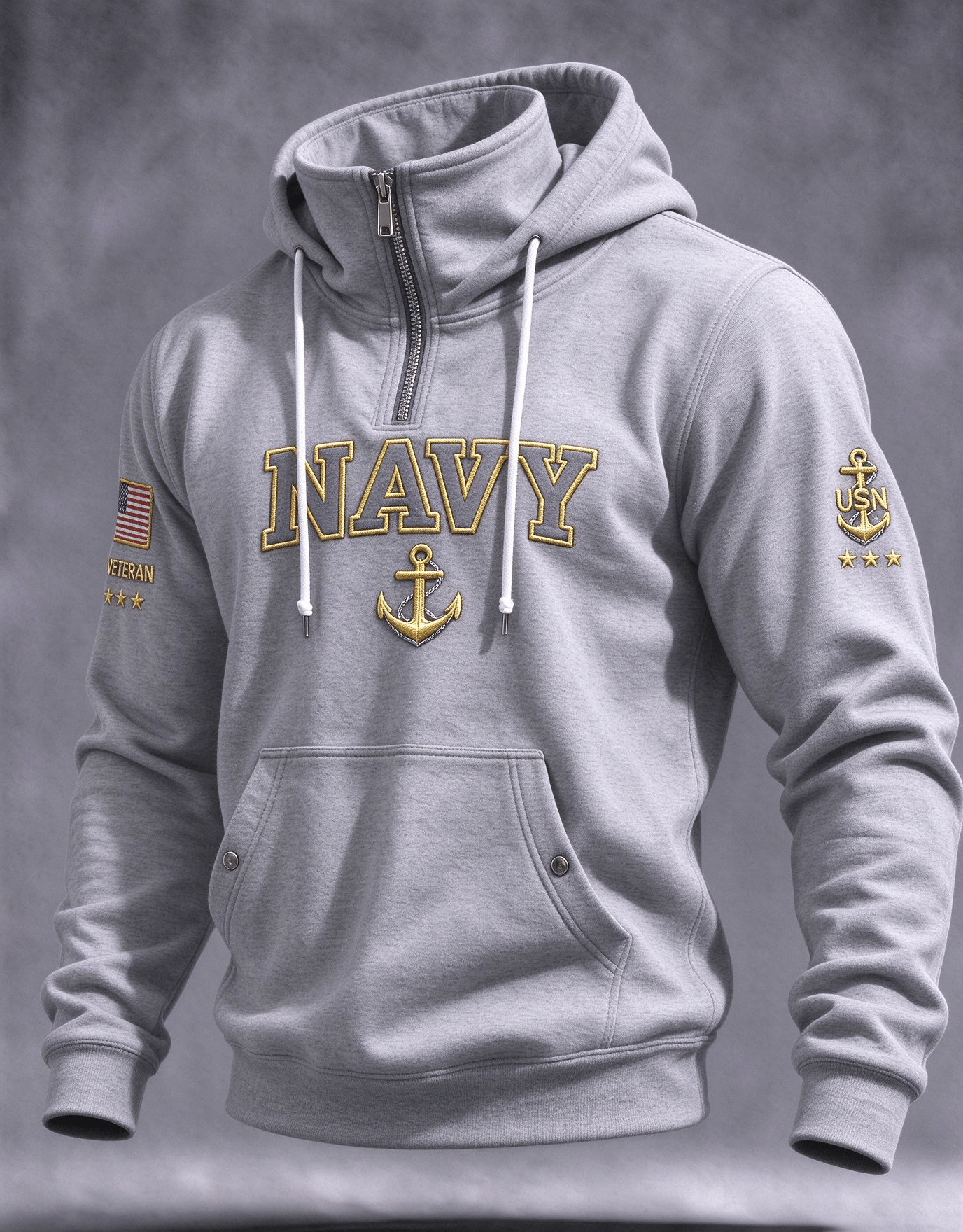 Men's American Veterans Print Hoodie
