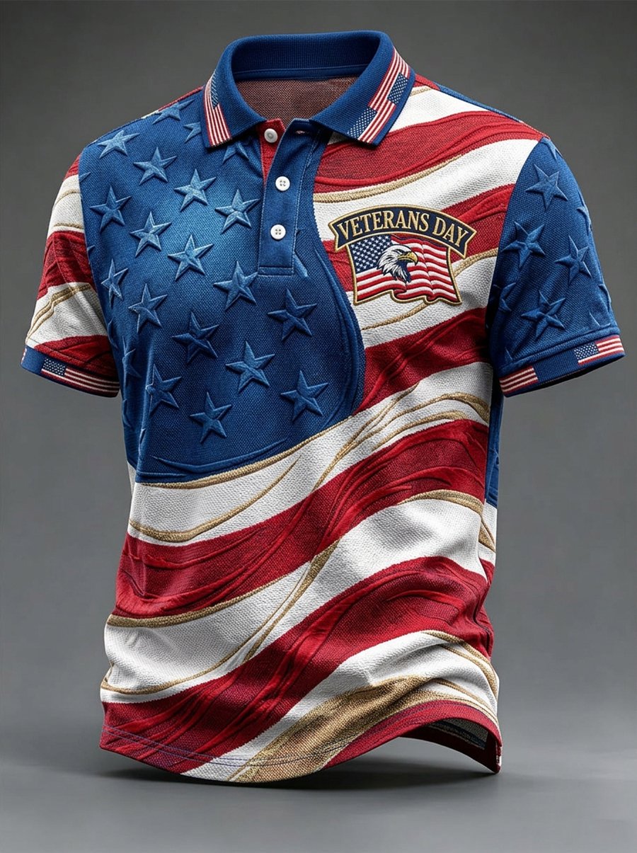 Men's U.S Veterans Day Short-Sleeve Polo Shirt