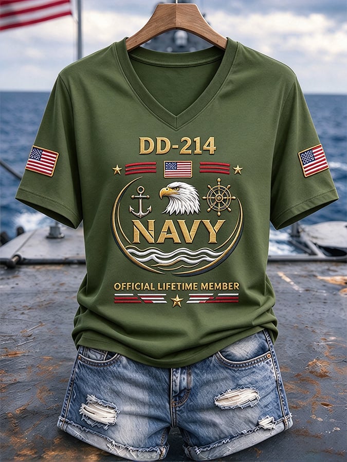 Retro US Navy Printed Top