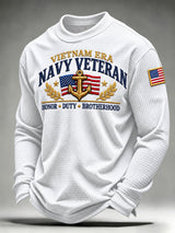 Men's U.S. Veterans Printed Waffle-Knit Top