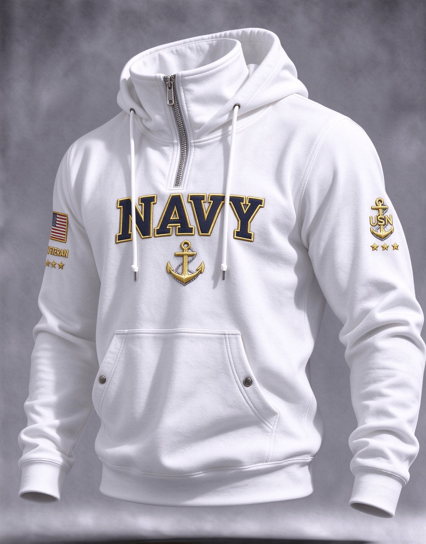 Men's American Veterans Print Hoodie