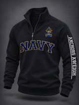 Men's US Veteran Print Zip-Up Hoodie