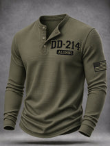 Men's Veteran Pride DD-214 Printed Waffle Knit Top