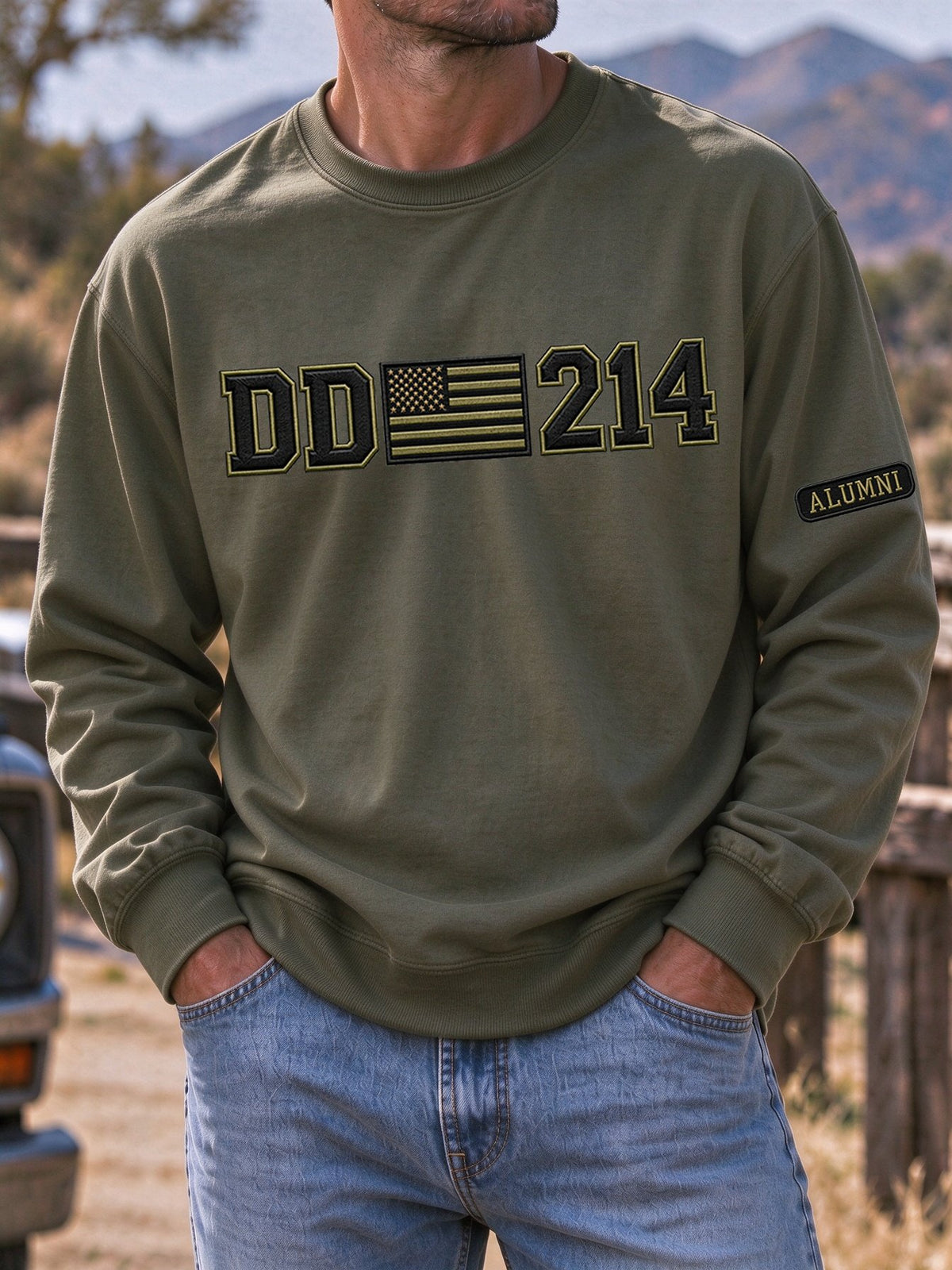 Men's Veteran Pride DD-214 Printed Casual Sweatshirt