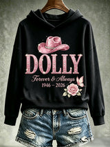 Women's Music-Themed Graphic Casual Sweatshirt