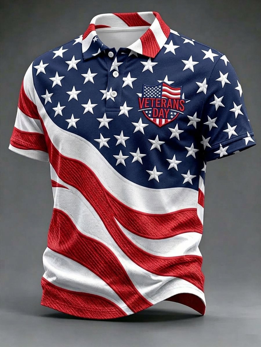 Men's U.S Veterans Day Short-Sleeve Polo Shirt